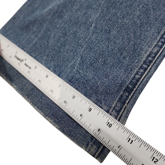 House of Harlow 1960 Women 26 Blue Wide Leg High Rise Denim Jeans Hippie Retro - Picture 9 of 14